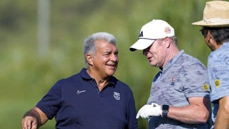 Así ha sido la reconciliación entre Laporta y Koeman