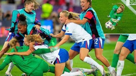 Lionesses celebrate dramatic penalty shootout win as heroic Hannah Hampton hailed