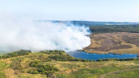 Fire crews battling huge Scots wildfire 'forced to withdraw' after seven hours