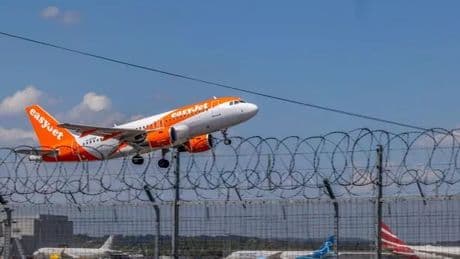 Gatwick Airport: Fire engines swarm runway as easyJet plane forced to divert