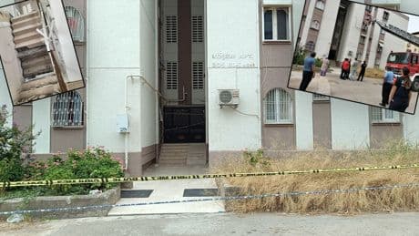 Adana'da apartmanın merdiveni çöktü, mahsur kalan 20 kişiyi itfaiye kurtardı