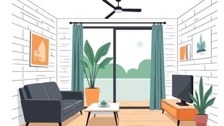 Cortinas, paños mojados en la ventana y ficus para refrescar la casa sin tirar de aire acondicionado