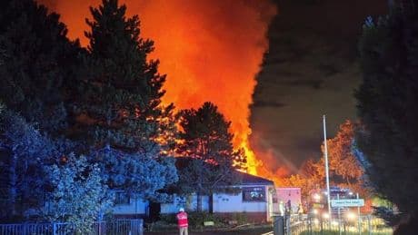 Huge fire leaves locals stuck 'out in cold' after homes evacuated in Scots town