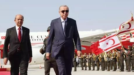 Cumhurbaşkanı Erdoğan, "TUR" uçağı ile KKTC'den ayrıldı