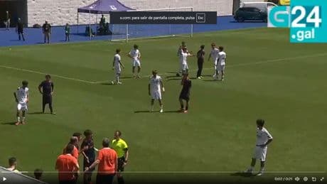 Lamentables imágenes: los cadetes del Real Madrid y del Celta terminan a puñetazos
