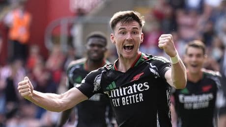 Kieran Tierney gives Arsenal final-day victory