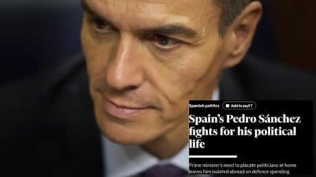 Duro artículo del &#039;Financial Times&#039; sobre Sánchez: &quot;Sus apoyos flaquean ante el hedor de corrupción y sus aliados están desairados&quot;