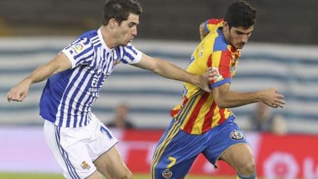 Guedes conoce bien Anoeta: la Real es uno de los clubes contra los que más veces jugó, pero no pudo marcar