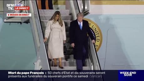 Obsèques du pape: le président américain Donald Trump a atterri à Rome, à la veille des funérailles