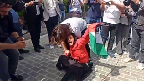 Dolmabahçe'de Filistin protestosu: 3 kişi gözaltına alındı