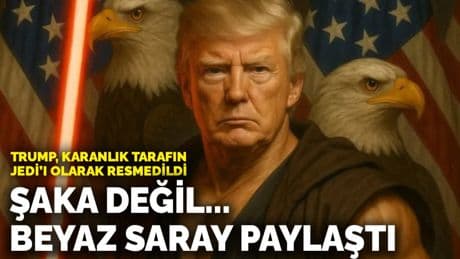 Şaka değil... Beyaz Saray paylaştı: Trump, karanlık tarafın Jedi’ı olarak resmedildi