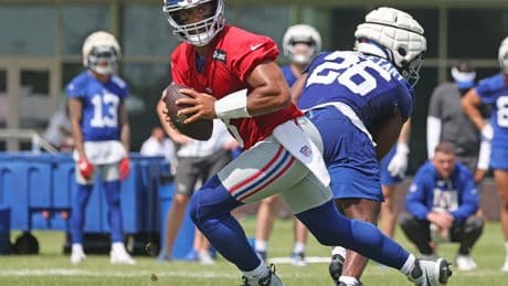 Russell Wilson-Malik Nabers connection already on display at Giants camp