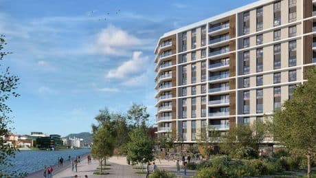 Una nueva promoción ofrece 60 viviendas en primera línea de la punta norte de la isla de Zorrozaurre