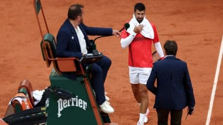 Novak Djokovic French Open win branded ‘unfair’ after roof debate with umpire