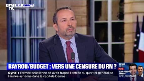 Annonces de François Bayrou: "Ce qu'il faut faire [...] c'est évidemment le censurer", assure Sébastien Chenu (RN)