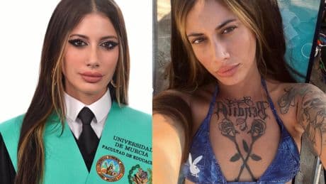 Con 40 matrículas de honor, una influencer enciende las redes al tatuarse el nombre de Pedro Sánchez en la rodilla