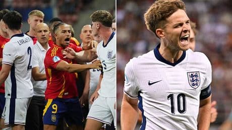 England and Spain's U21s stars involved in heated 22-man BRAWL at full time after Lee Carsley's men reach Euros semi-finals