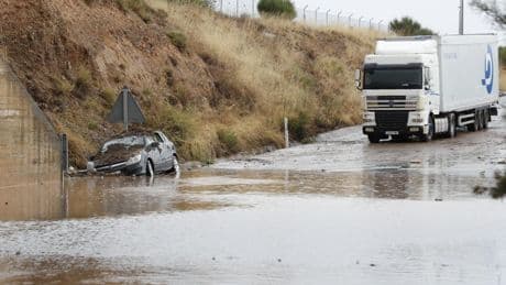 Las imágenes que deja el paso de una nueva dana por Aragón