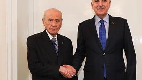 TBMM Başkanı Kurtulmuş, Bahçeli'yi ziyaret etti