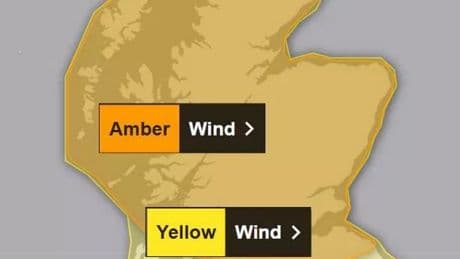 Storm Floris upgraded to amber warning as 90mph wind gusts to batter Scotland