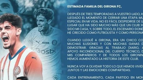 La emotiva despedida de Miguel Gutiérrez: “Girona siempre será parte de mí”