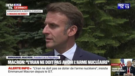 Iran-Israël: "Je ne suis pas responsable des changements d'avis de l'administration américaine", affirme Emmanuel Macron en réaction aux propos du président américain