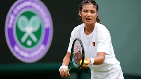 When is Emma Raducanu playing her first round match at Wimbledon?