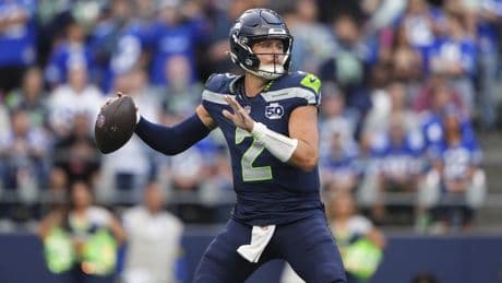 Announcer’s Drew Lock praise awfully timed with Seahawks QB’s interception