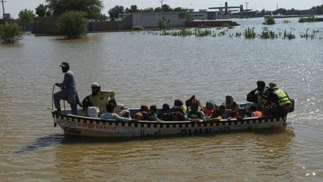 Rescue boat evacuating flood victims capsizes in eastern Pakistan, killing 9