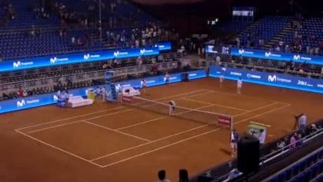 Police evict tennis fans and match suspended as ‘national emergency’ declared and stadium plunged into darkness
