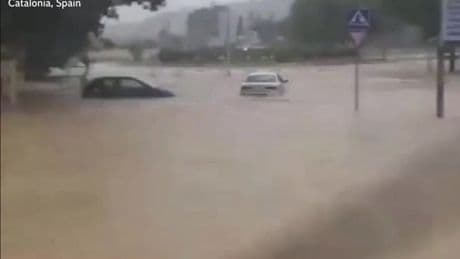 Spain battles severe floods as cars submerged and roads turned to rivers