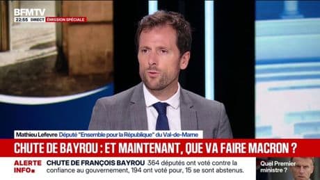 Futur gouvernement: "L'équation politique a changé ce soir [...] il faut s'adresser au Parti socialiste", observe Mathieu Lefevre, député "Ensemble pour la République"
