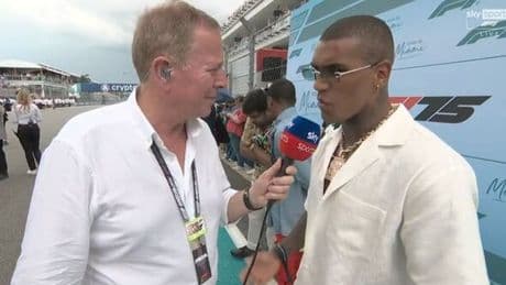 Martin Brundle congratulates Conor Benn in awkward Miami GP grid walk blunder