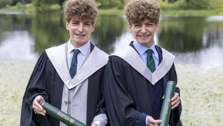 Double-take as Bothwell twins graduate from same university with same degree