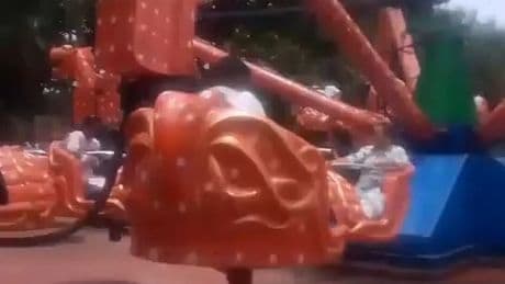 Sickening moment octopus fairground ride 'snaps' sending man hurtling to death