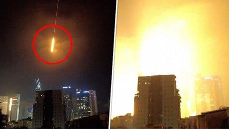 Luchtaanvallen Iran op Israël: projectiel slaat in
