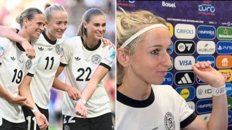 Beim Dänemark-Spiel schicken DFB-Frauen große Geste an verletzte Kapitänin