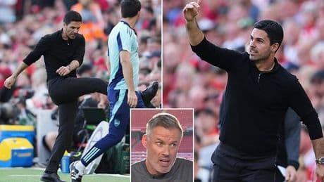 Jamie Carragher makes Mikel Arteta SACK prediction - as he claims the Arsenal boss is 'sounding like a fan' after tense post-match interview