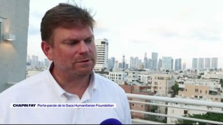 "Notre ONG a un but: distribuer la nourriture sans que le Hamas ne puisse la voler": Chapin Fay, porte-parole de la Gaza Humanitarian Foundation, indique à BFMTV "qu'aucune aide n'a été détournée"