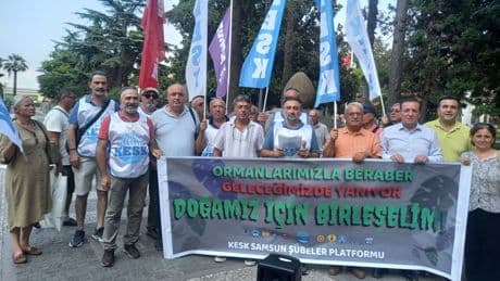 KESK Samsun Şubeler Platformu​​​​​​​: “Ormanlarla birlikte geleceğimiz de yanıyor”