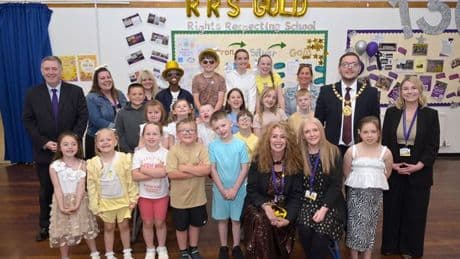 Craigneuk school celebrating UNICEF UK's Rights Respecting School Gold Award