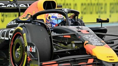 Max Verstappen noteert derde tijd in enige vrije training in Miami