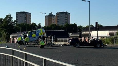 Cop to stand trial after police van and car crash leaving man seriously injured