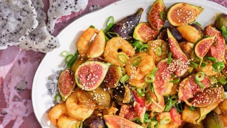 Heerlijk gerecht: vijgensalade met garnalen