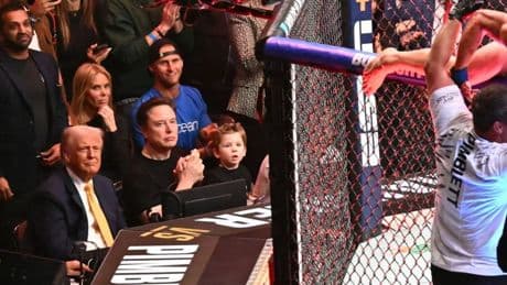 Elon Musk: Mit Trump und Sohn X bei UFC-Käfigshow