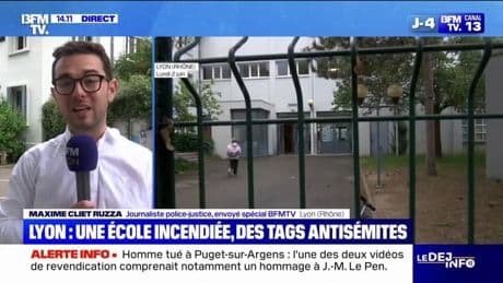 École dégradée par des tags antisémites à Lyon: "Ce n'est pas normal du tout", déplore un riverain