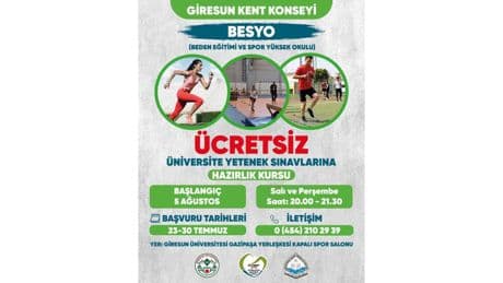 Üniversite yetenek sınavları için gençlere fırsat