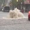 Flooded streets and subway systems as storms slam US East Coast