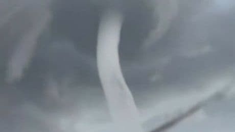 Extraordinary close-up video of double water spouts look like something from Hollywood disaster movie
