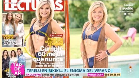 'Lecturas' muestra la portada de Terelu sin retoques: "Está mejor en la original"